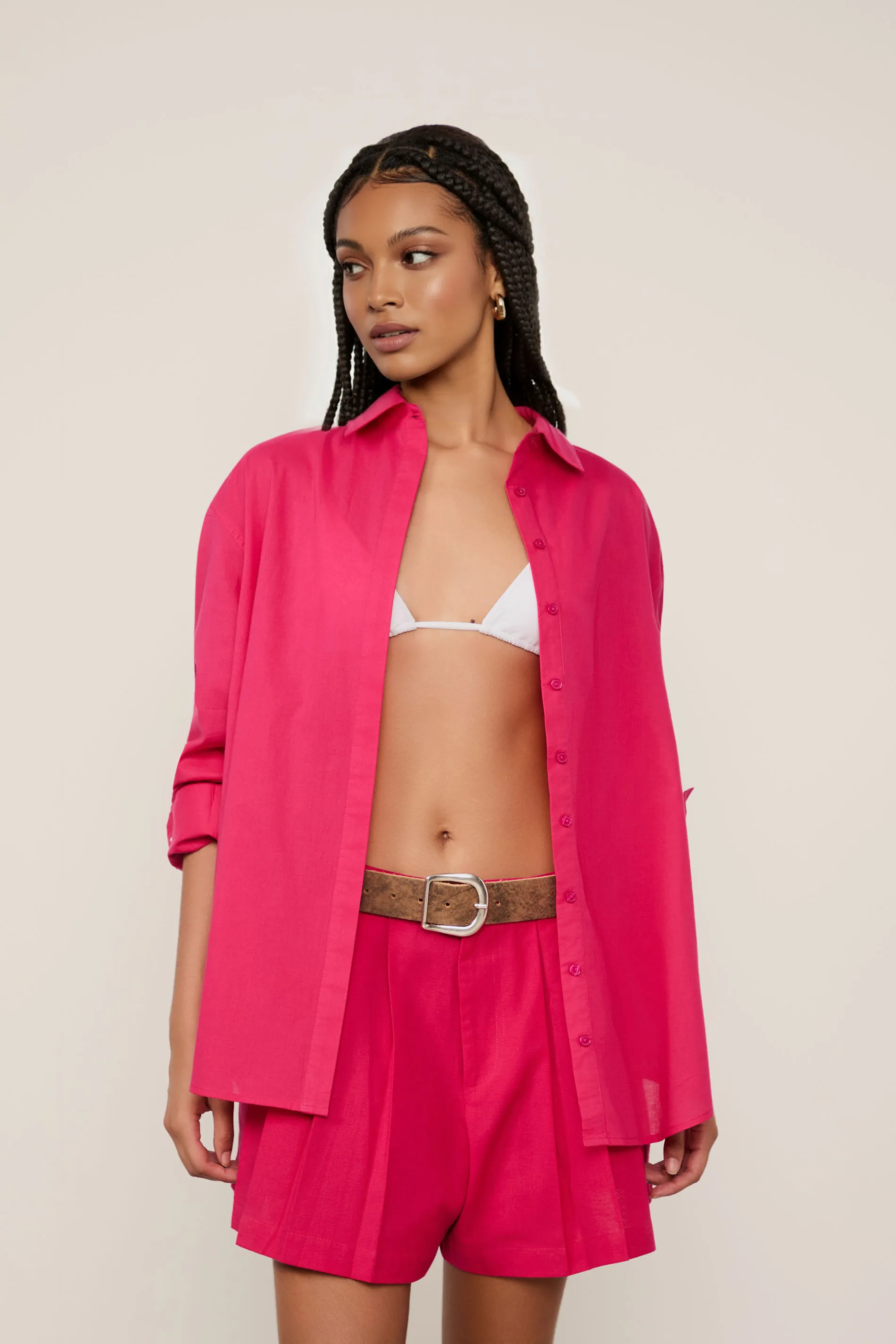 Camisa Cotton Lisa Alongada