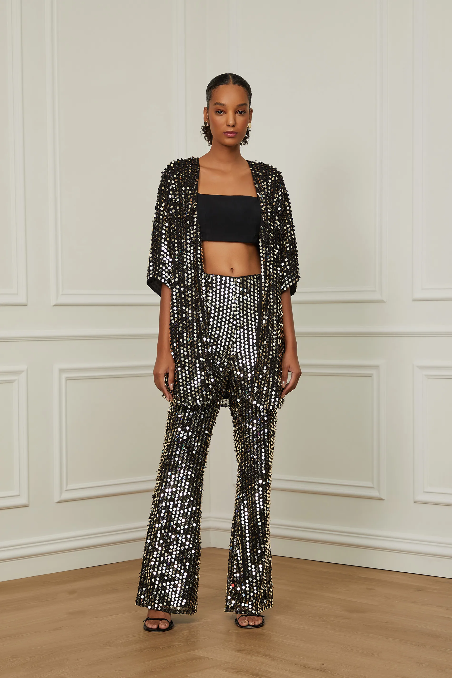 Kimono Bordado Paetes