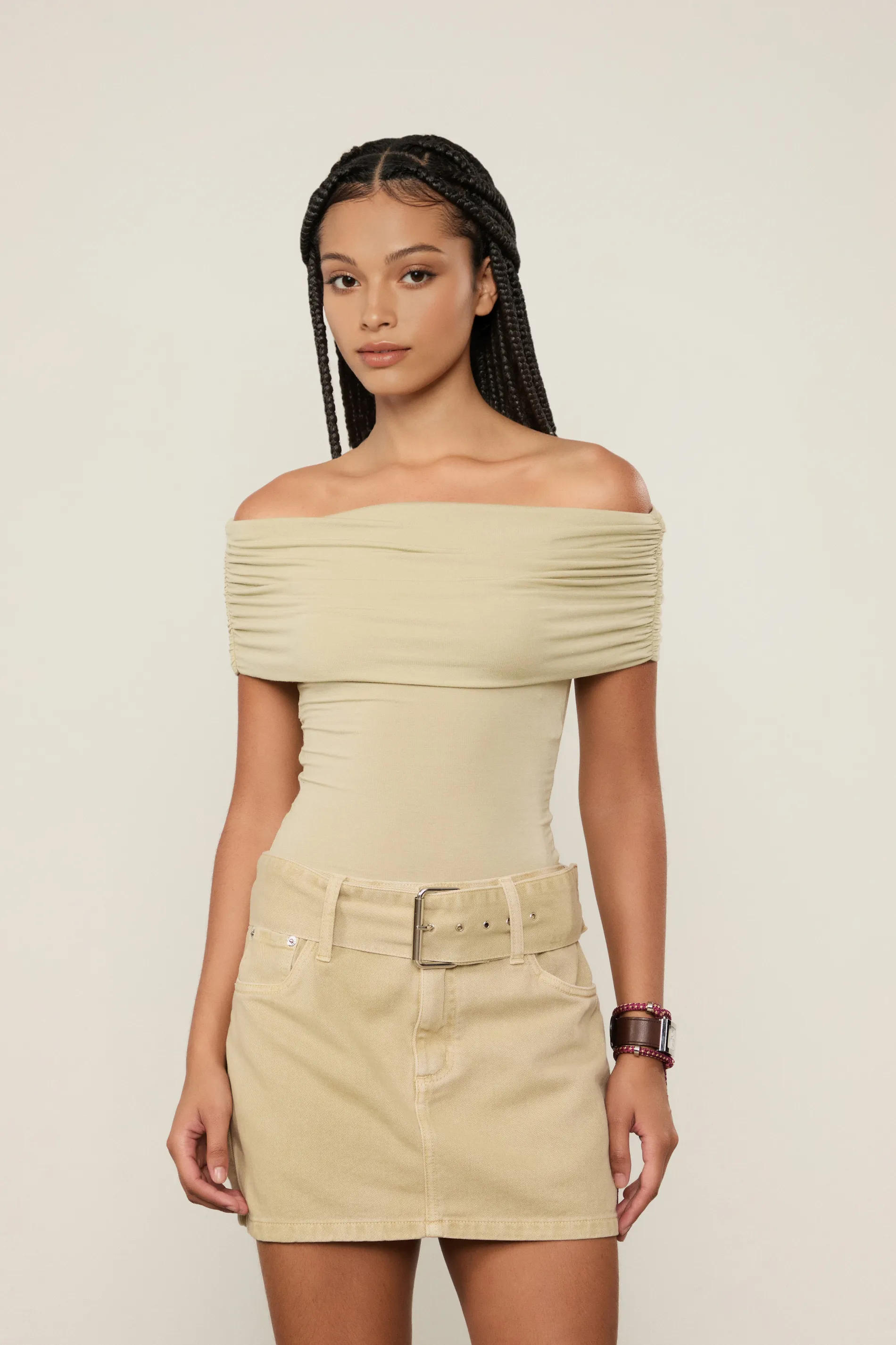 Blusa De Malha Ombro a Ombro