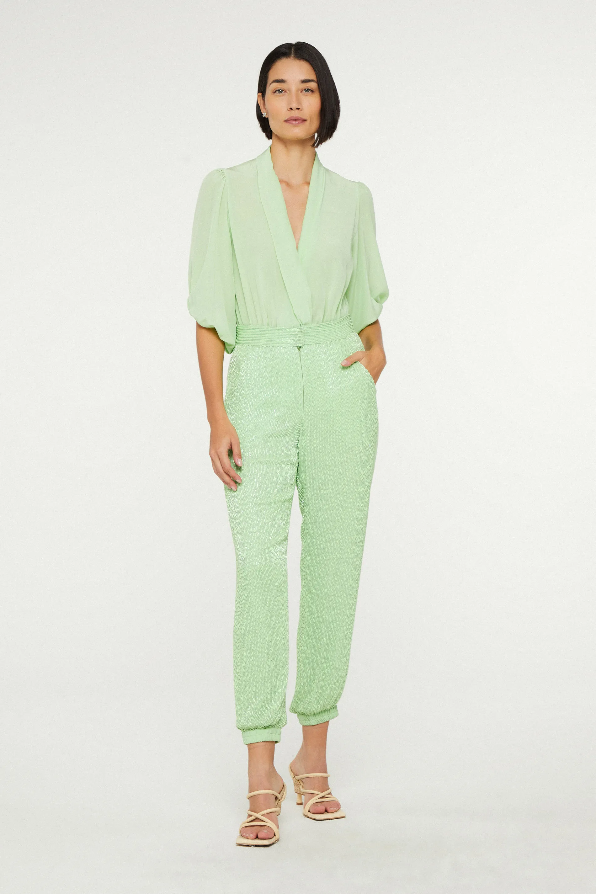 Calça De Vidrilho Bomber Verde