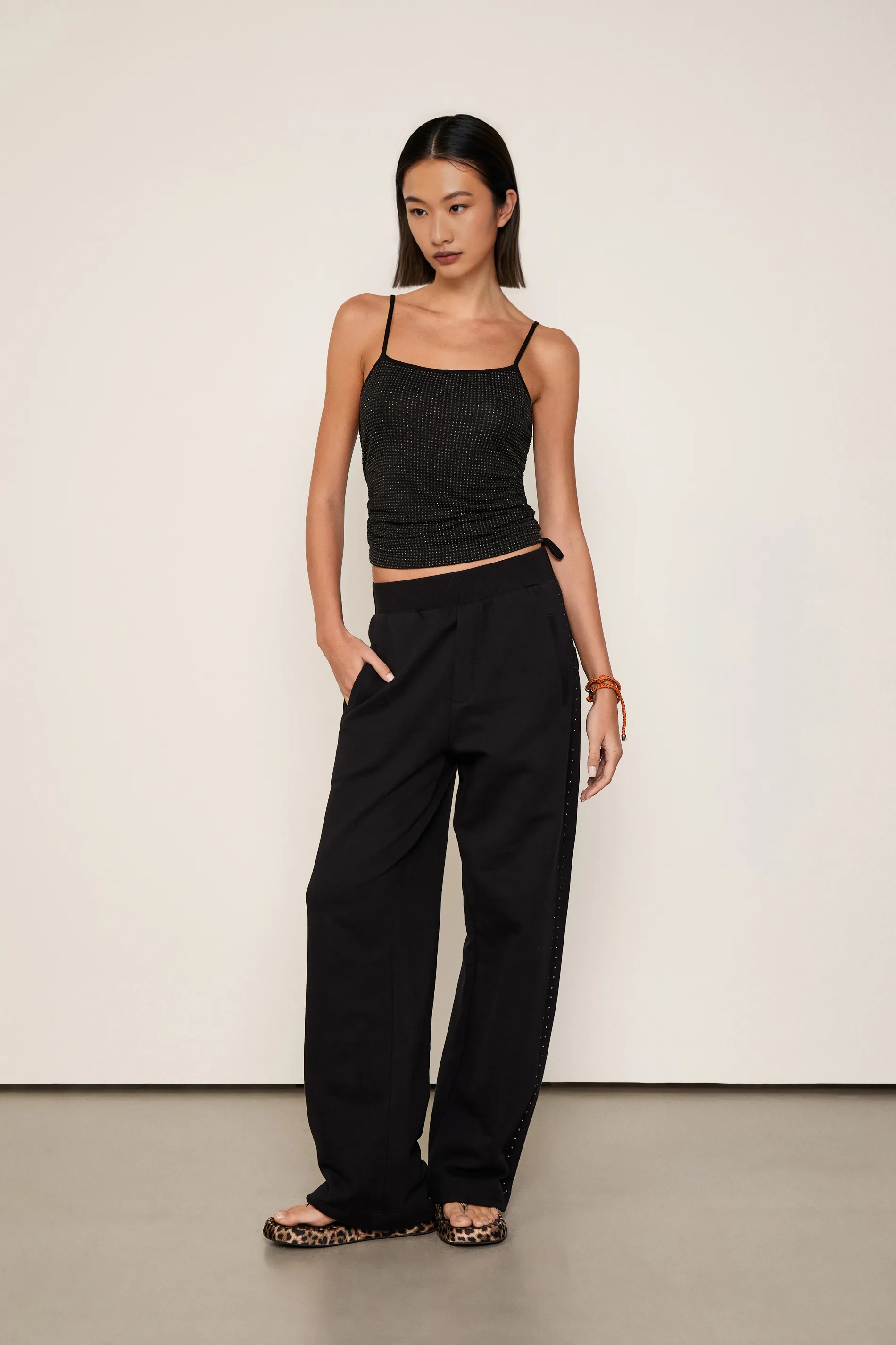 Calça Malha Brilho Lateral