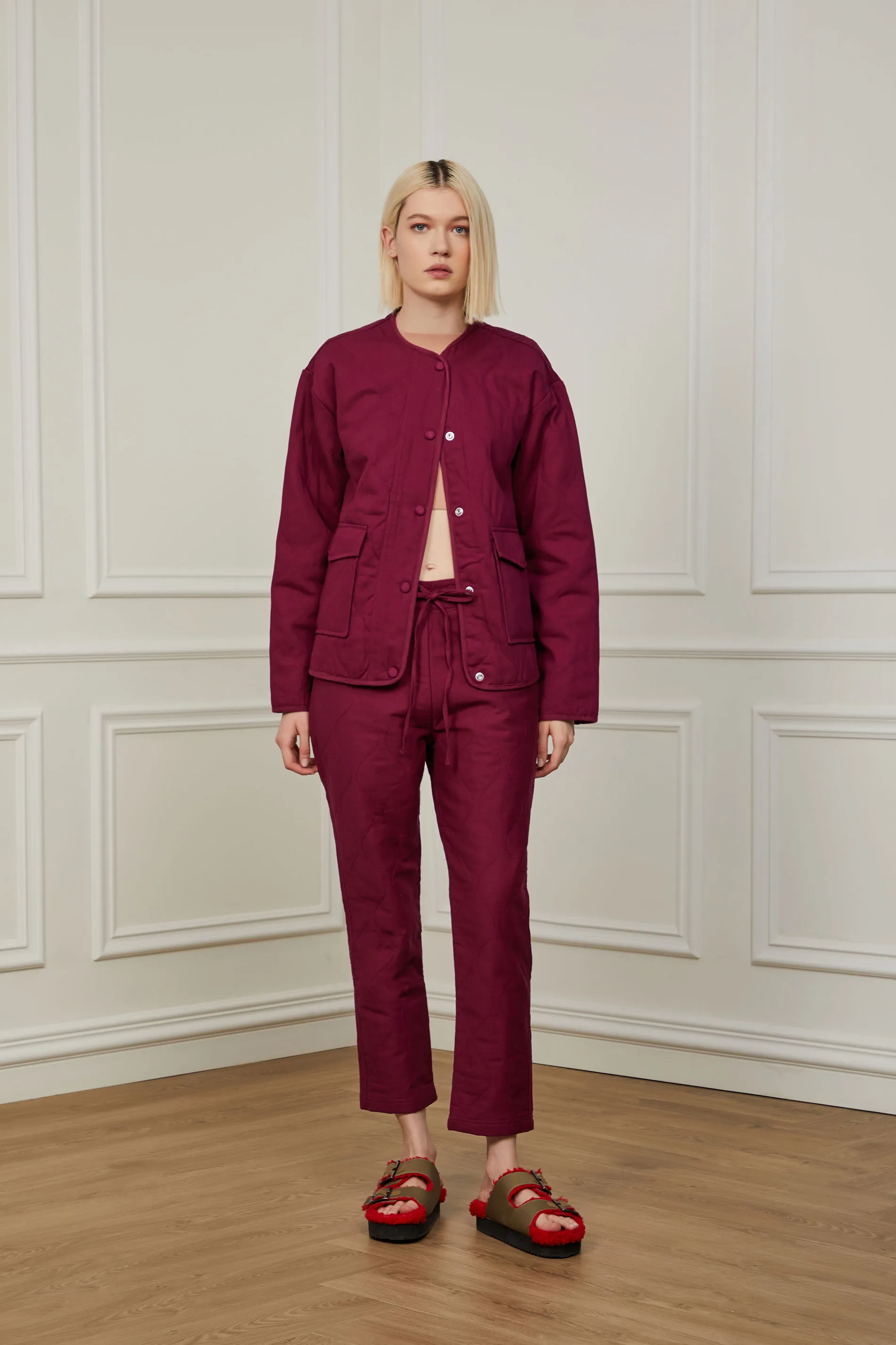 Calça Acolchoada Pespontada