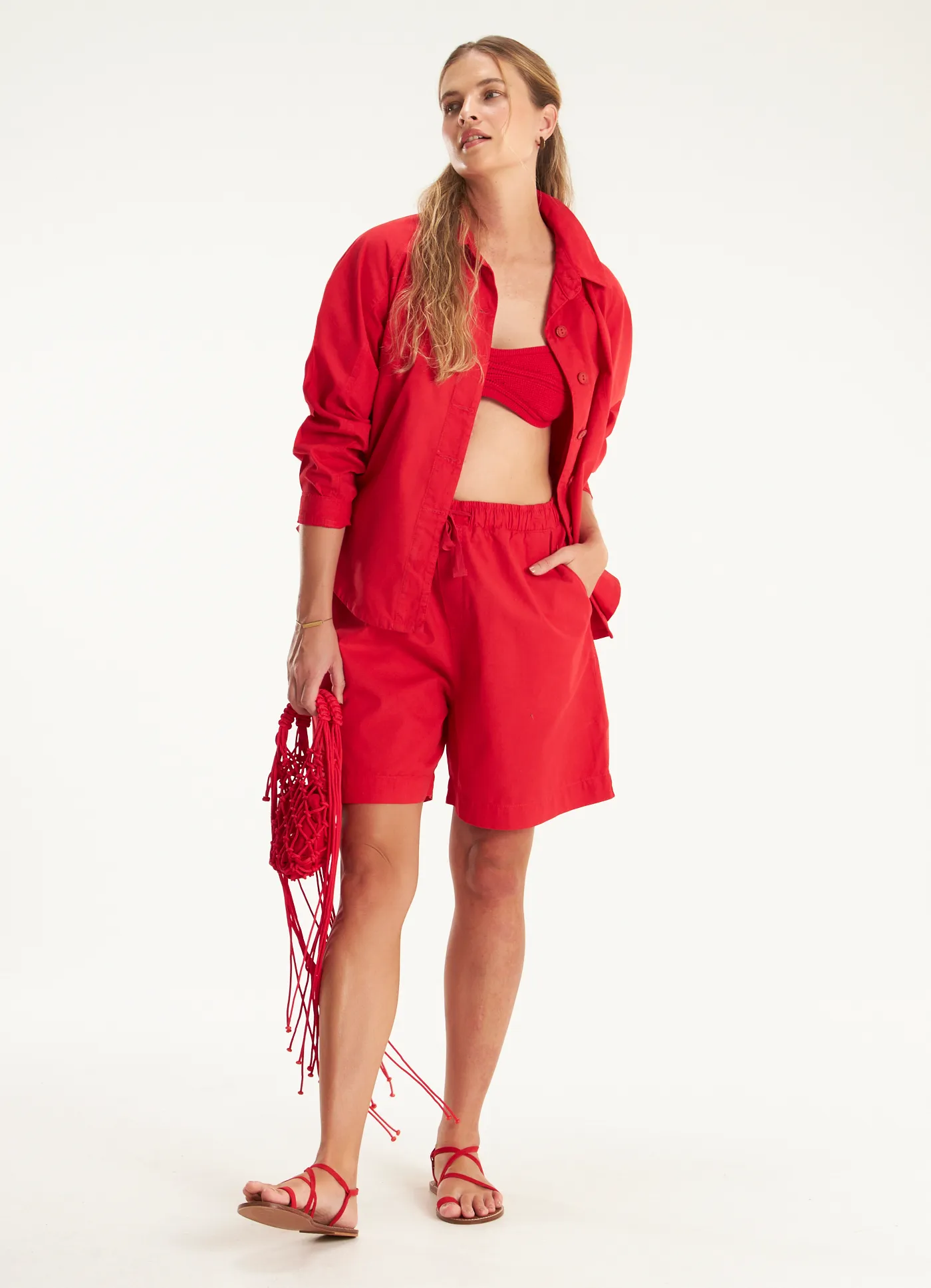 Bermuda sarja leve vermelho