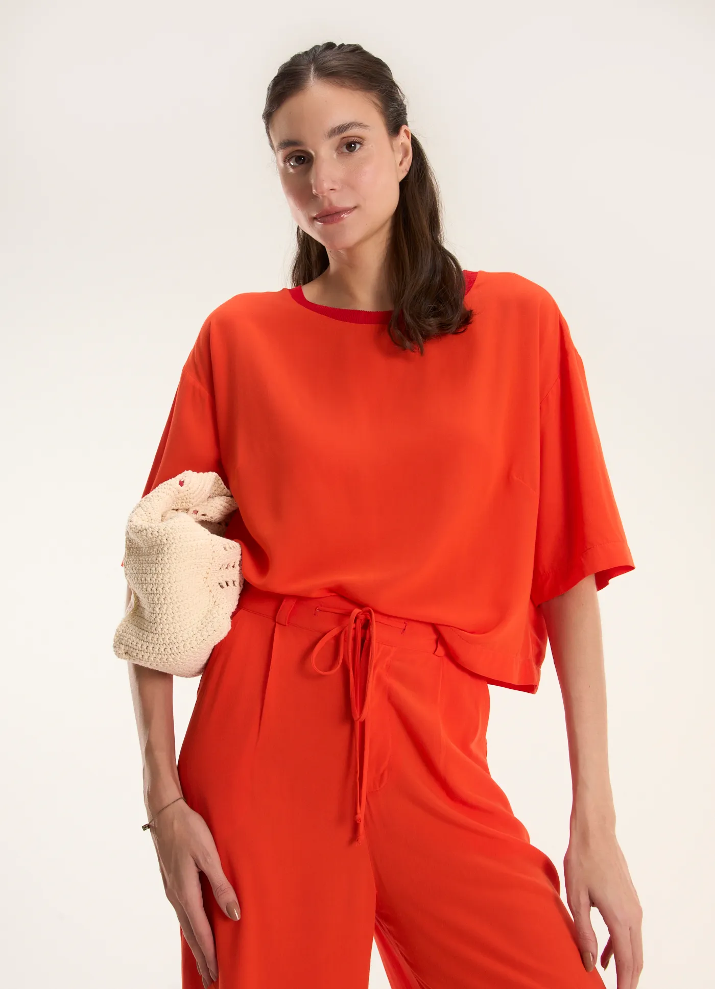 T-shirt viscose leve vermelho