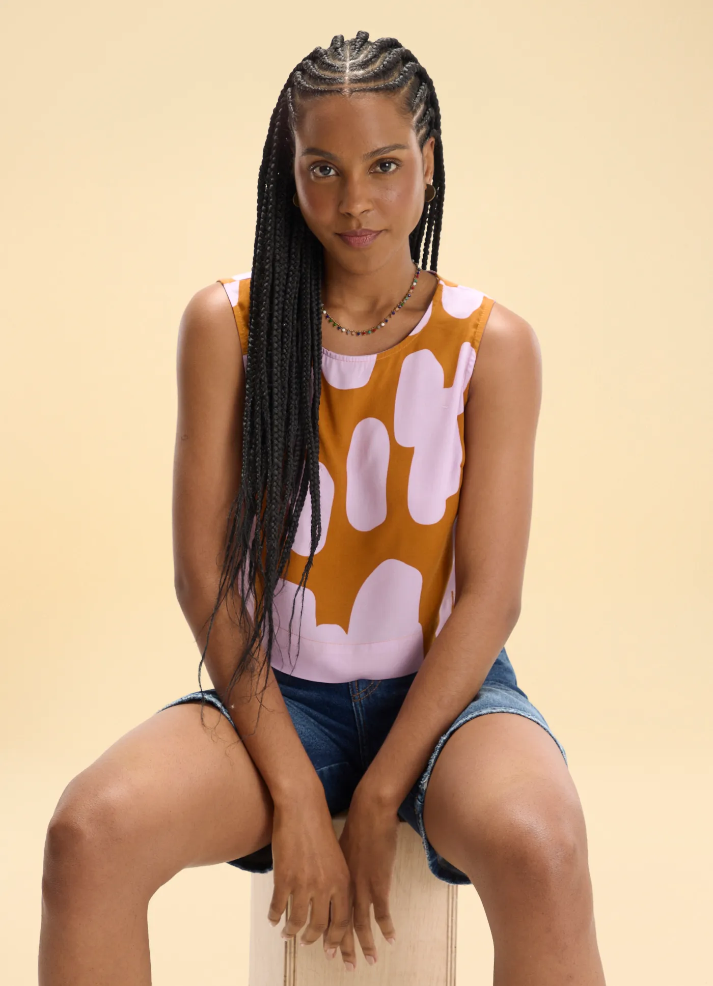 Blusa estampada algodão doce