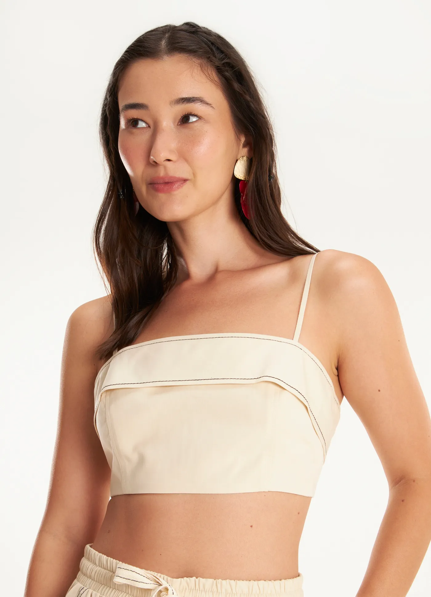 Top tencel selenita areia