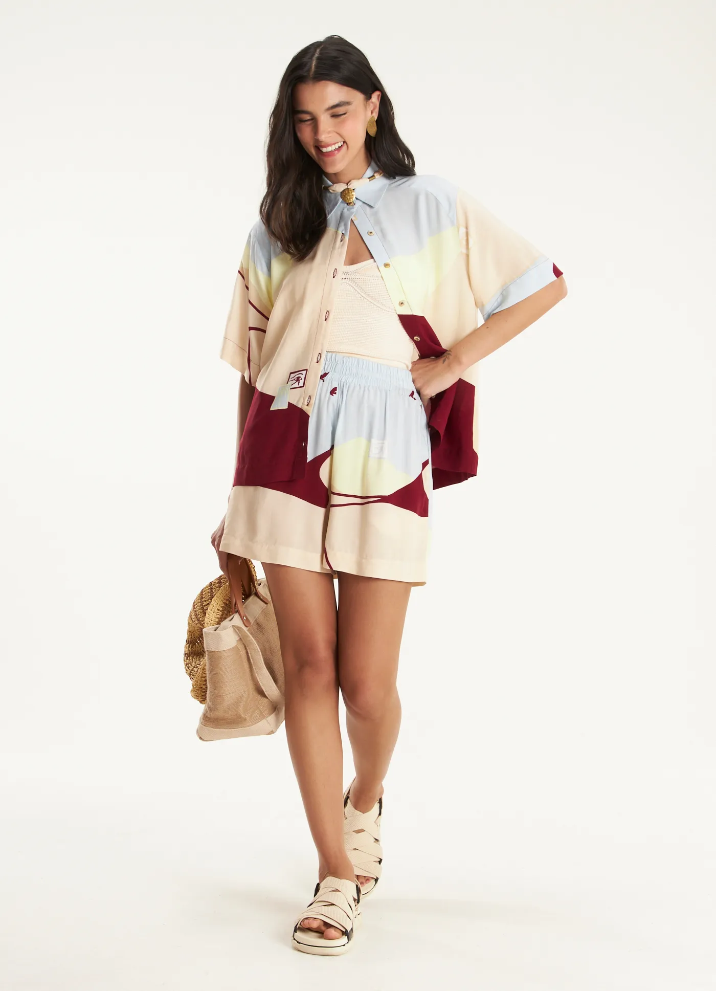 Short estamapado duna