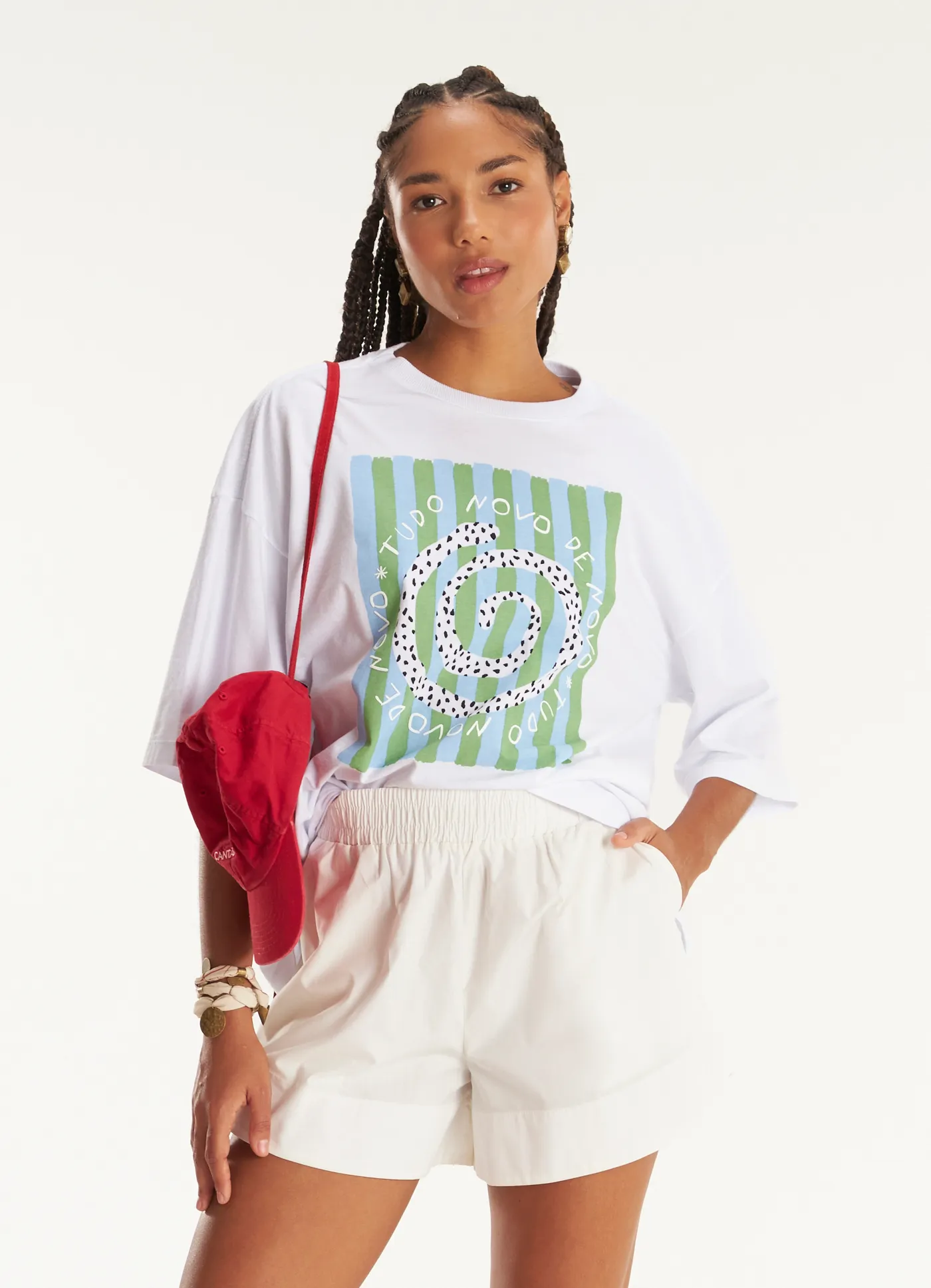 T-shirt maxi tudo novo branco