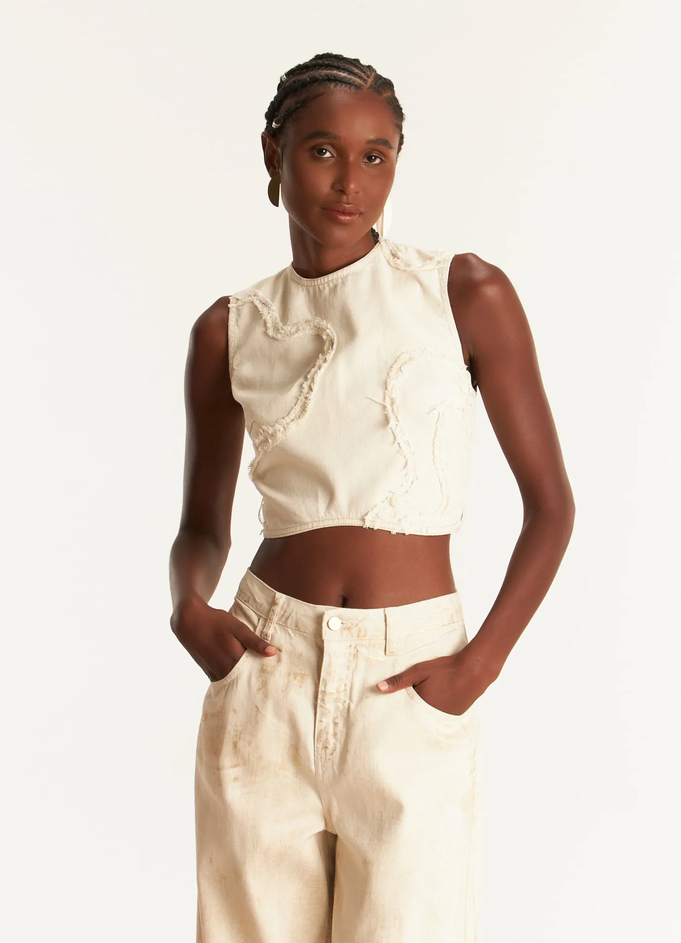 Regata shell sarja linho brisa off white