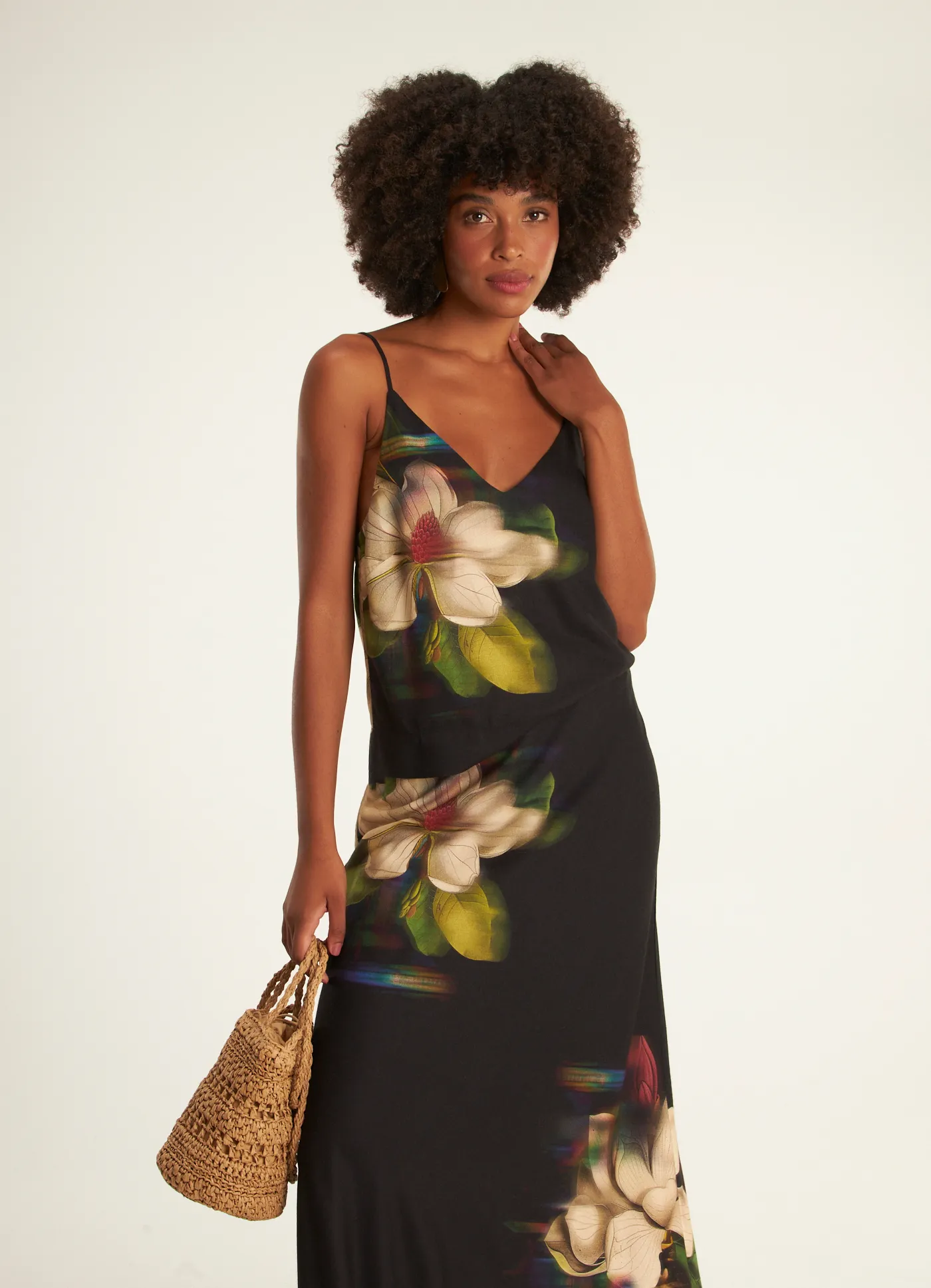 Blusa alça estampada lilly