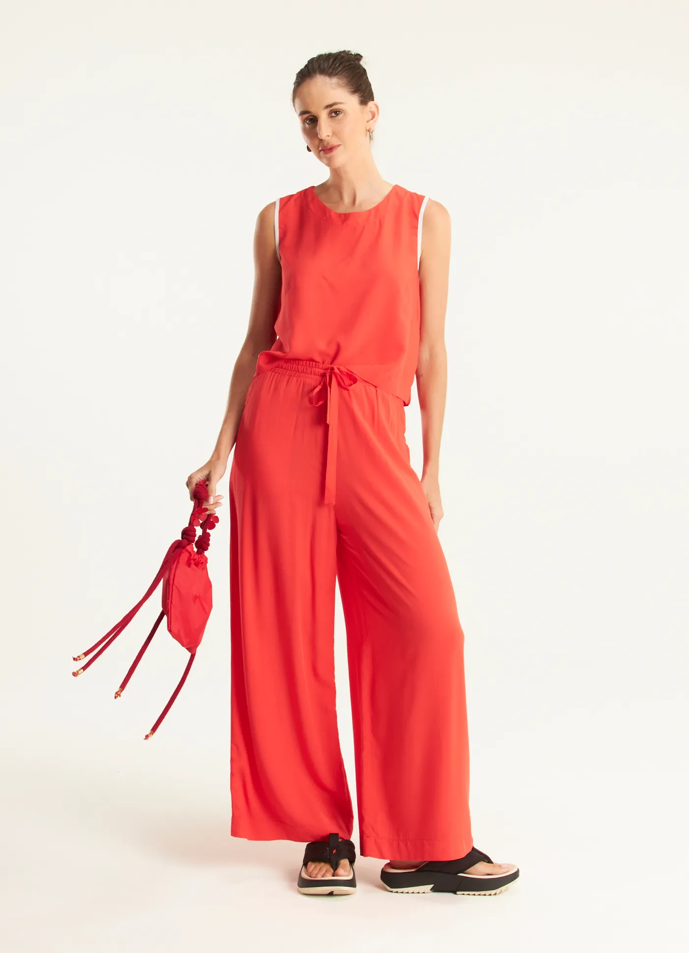 Regata shell viscose leve vermelho