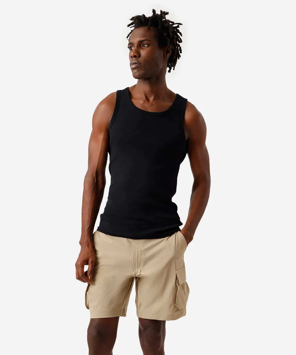 short boardshort masculino de poliamida bege