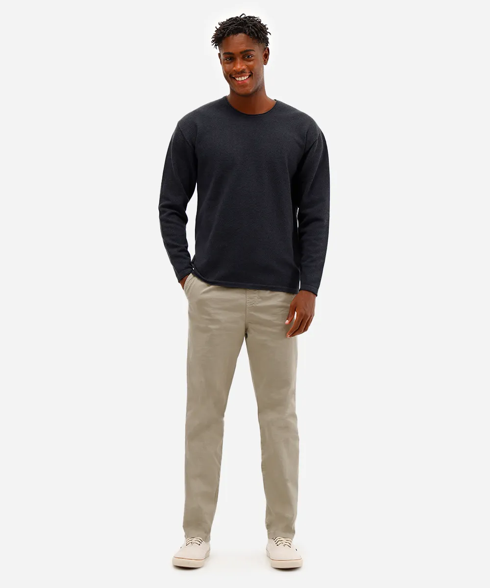 calça jogger masculina de algodão com cinto texturizada verde