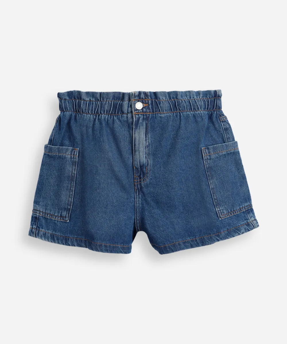 Short jeans infantil clochard  azul