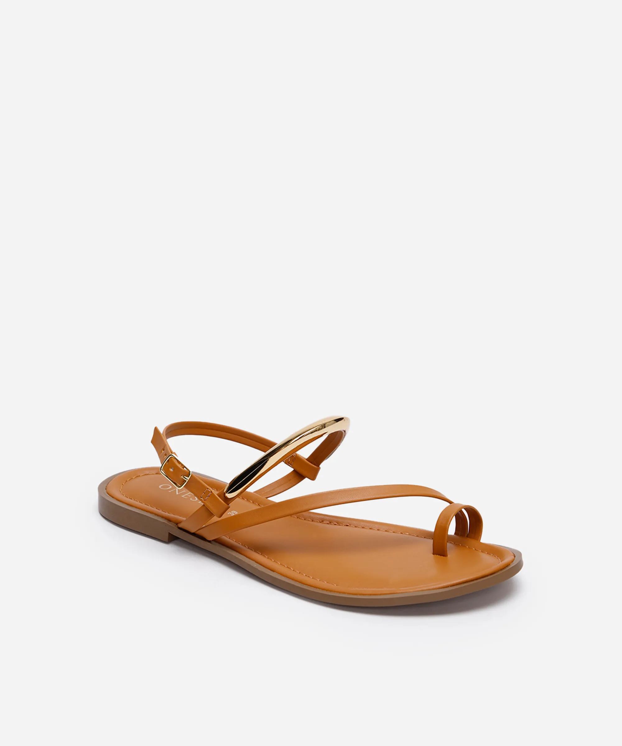 rasteirinha tiras finas oneself marrom