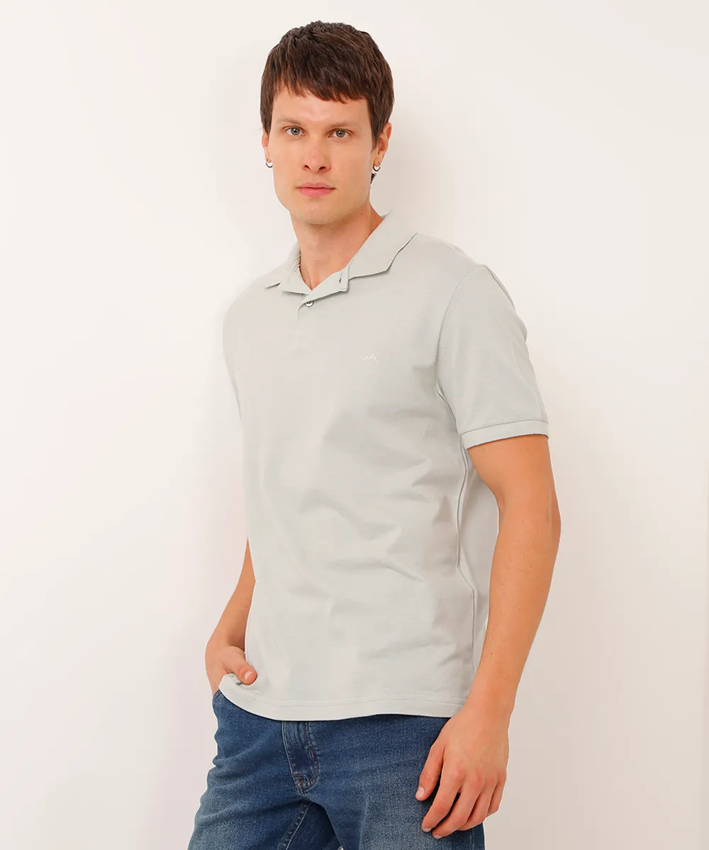 polo básica manga curta - verde