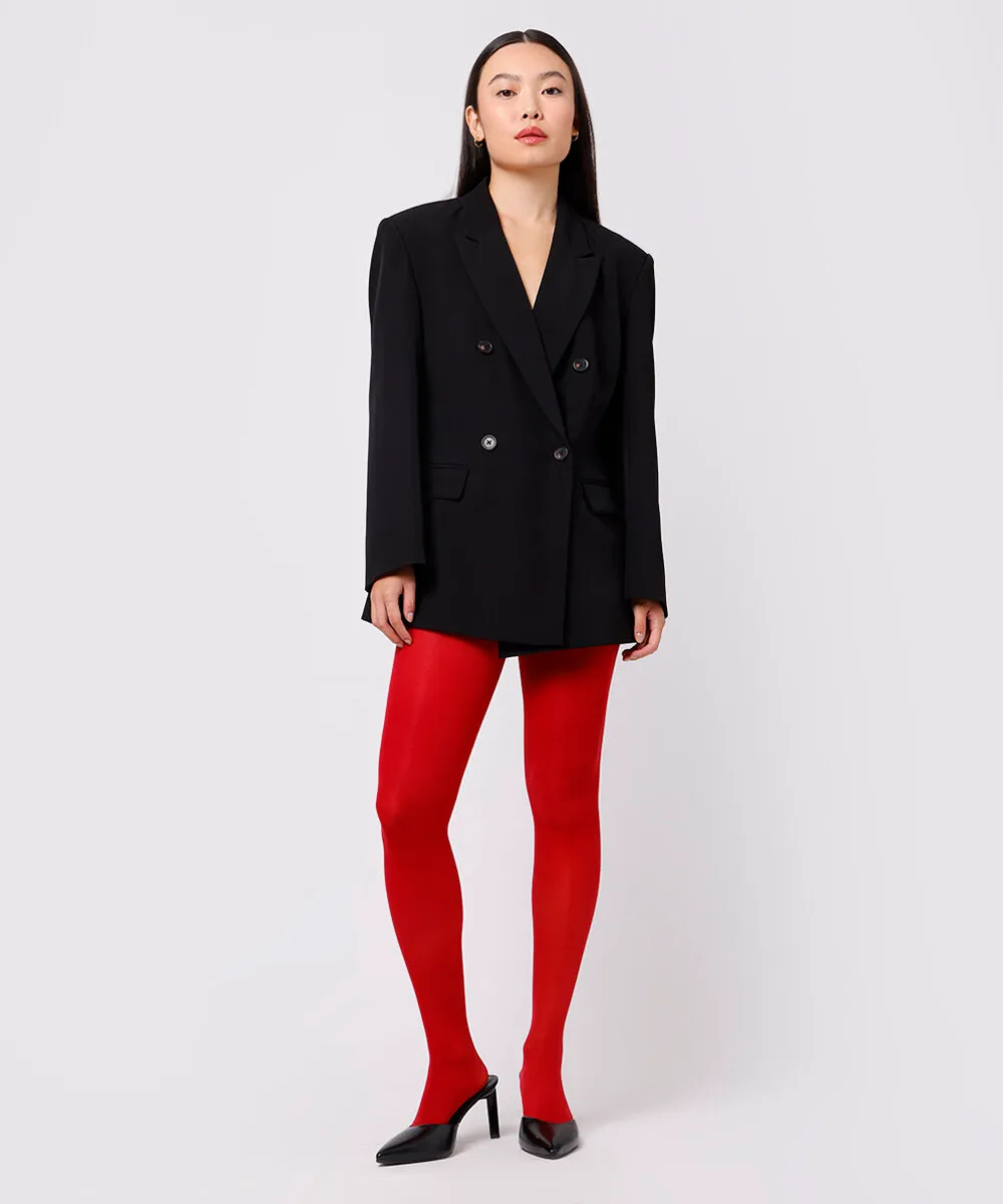 meia calça fio 40 mindset vermelha