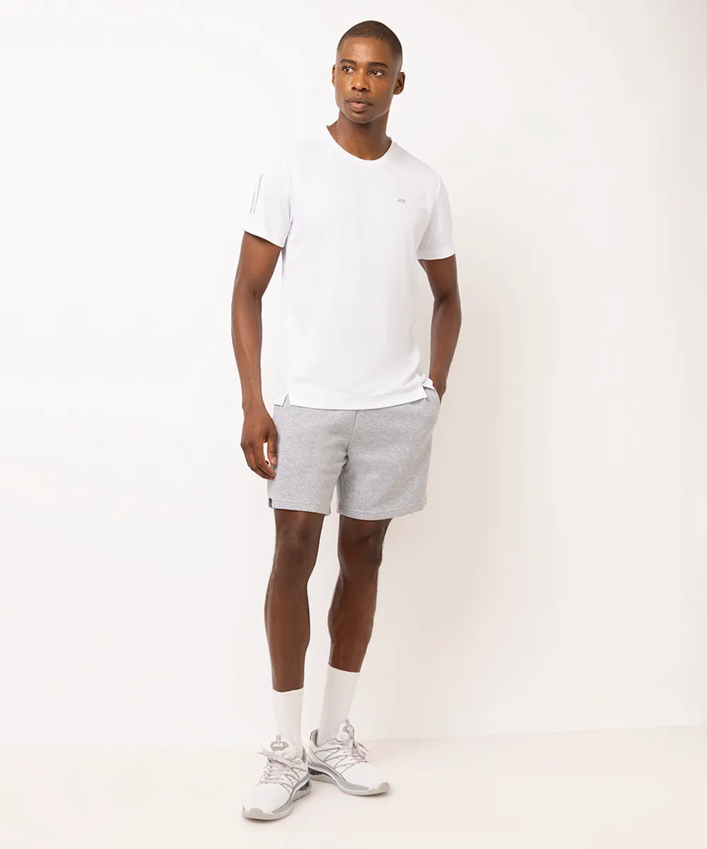 bermuda masculina esportiva ace de moletom cinza