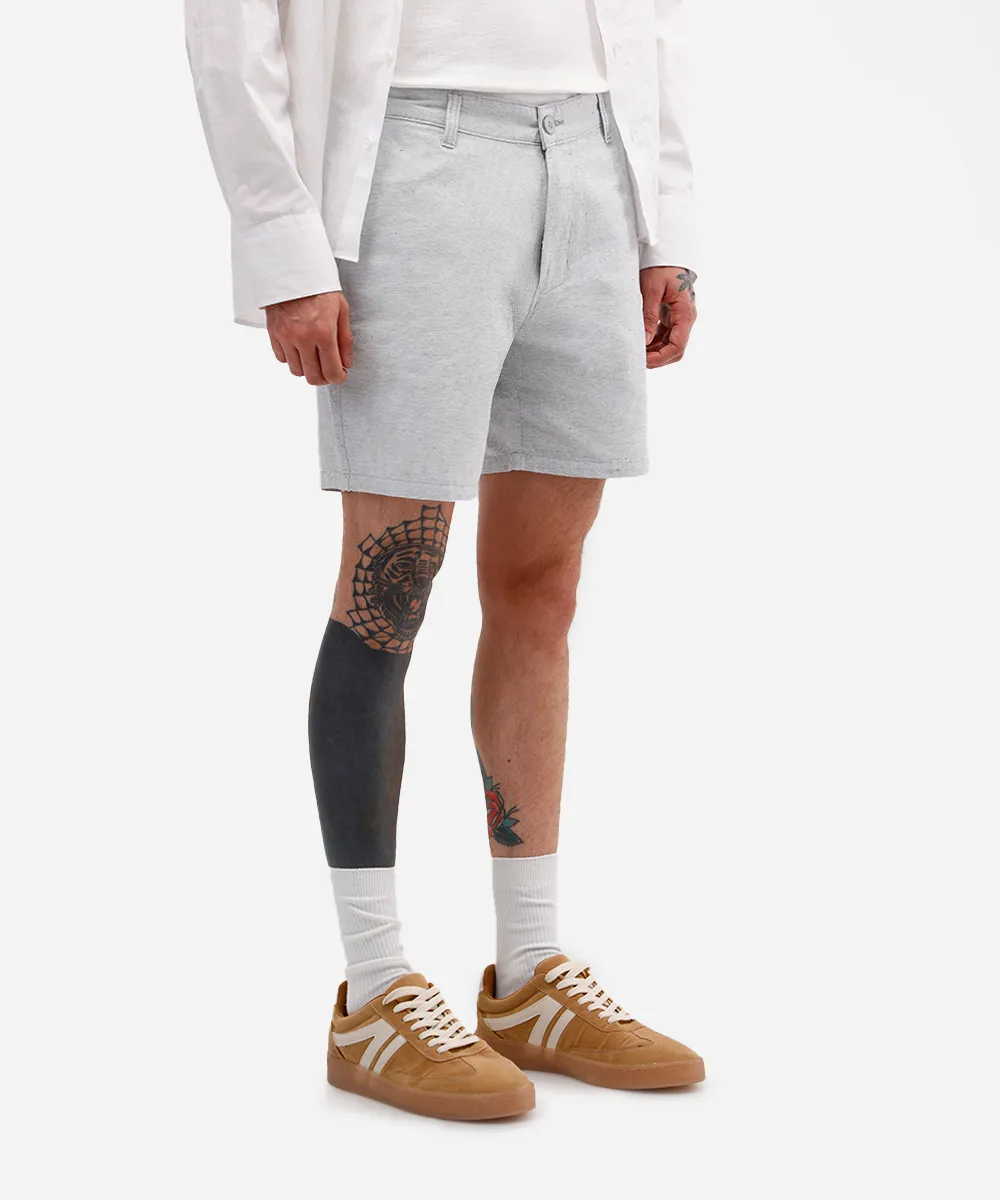 bermuda reta masculina de alfaiataria cinza