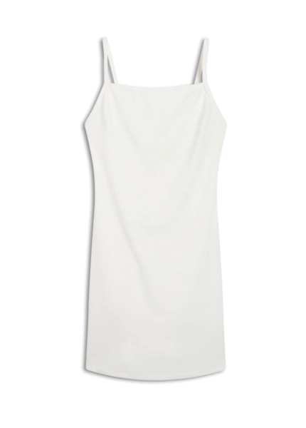 Vestido Malha Piquet Neckline Off White