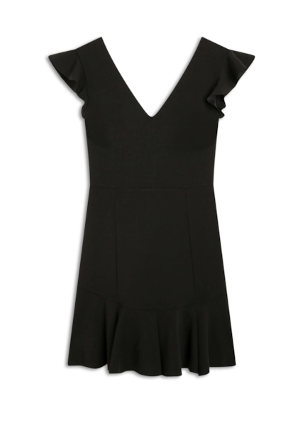 Scuba Crepe Decote v Preto