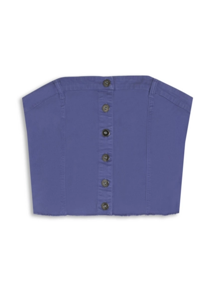 Blusa Top Color Twill Power Azul Jeans