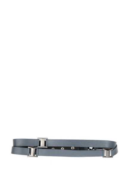 Cinto Metais Sextacados e Botoes Pressao Napa Grafiatto Azul Jeans