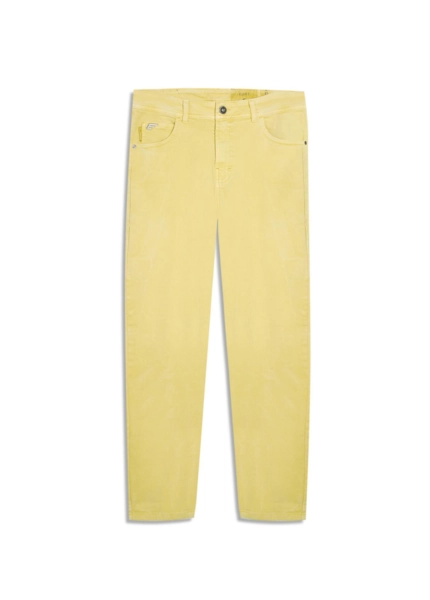 Calça Vintage Denim Color Recorte Citrus