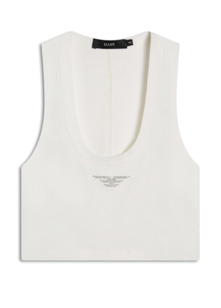 Blusa Cropped Ellus Hotfix Off White