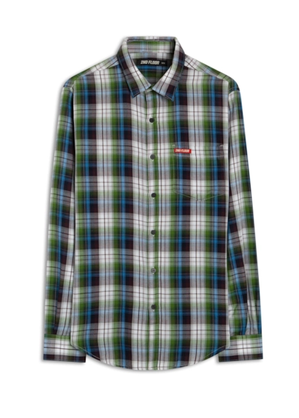 Camisa Xadrez Classic Calabria 2nd Floor Verde Claro