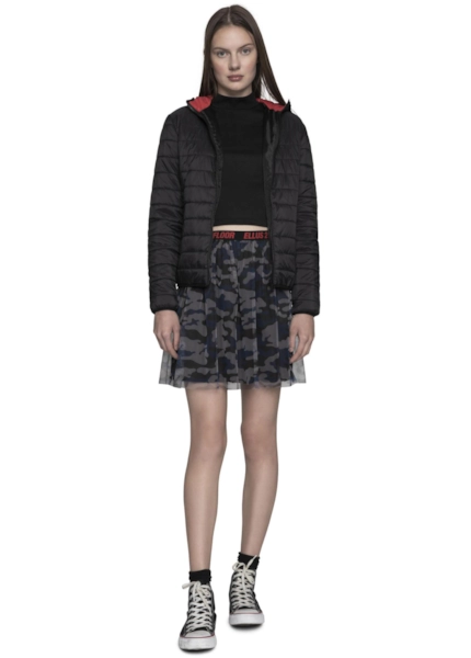 Saia Tule Camuflagem 2nd Floor Dark Navy C/ Preto + Verde