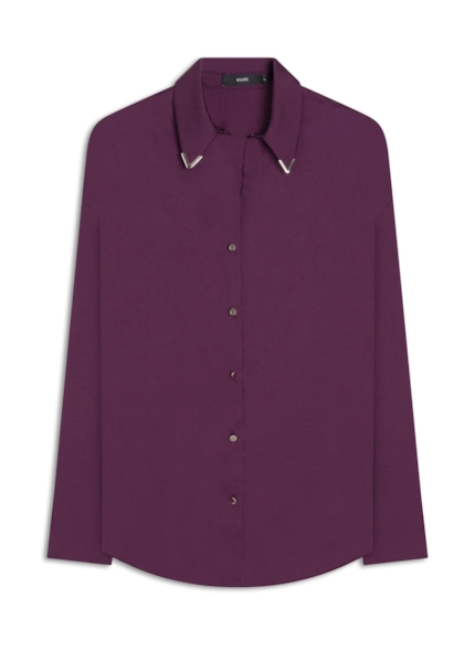 Camisa Lady Broken Oversized Beringela