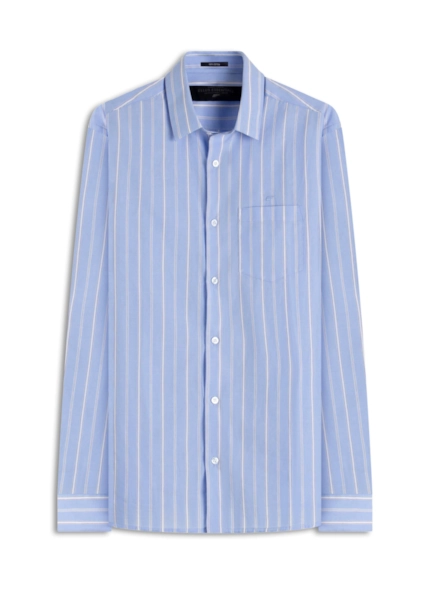 Camisa Tricoline Irvine Fusioned Azul Claro