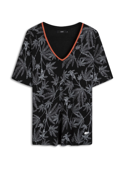 Blusa Linen Draw All Over Mc Preto