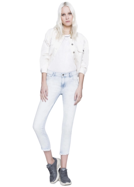 Calça Jeans Cigarrete Classic 1043 Lav.Claro C/ Used