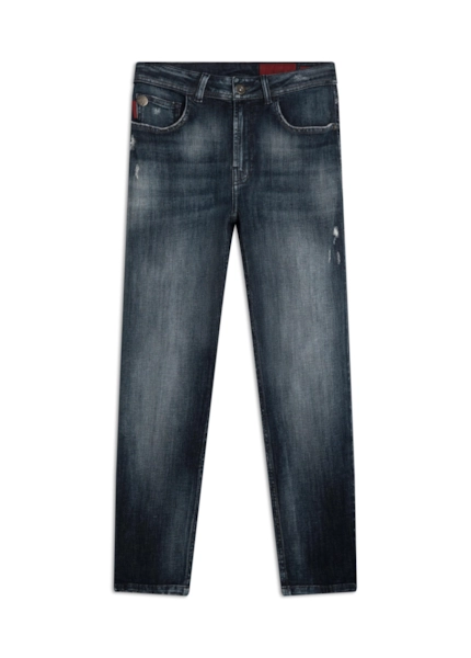 Calça Dark Florest Mom Lav.Escuro C/Tie Dye +pui