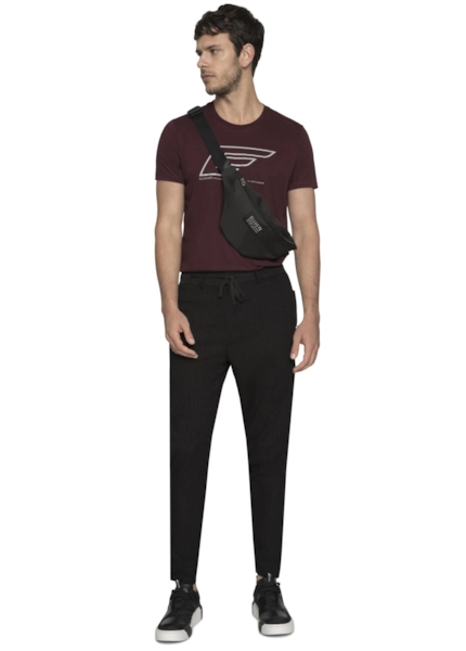 Calça Trapézio Jogger Rayon Preto