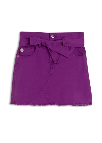 Saia Jeans Cotton Color Lilas