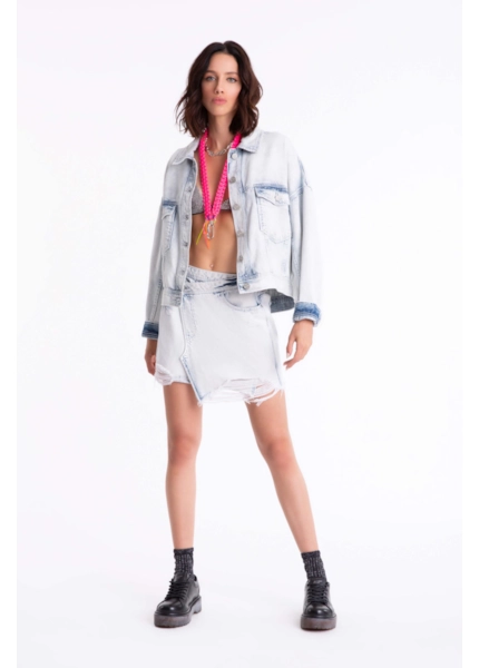 Saia Denim Wrap 1812-Lav.Claro C/ Puidos