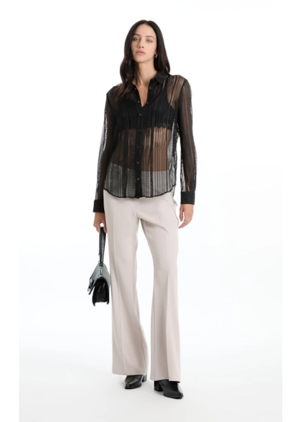 Calça Firenze Long Flare Bege