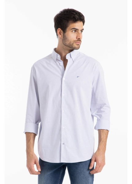 Camisa  Modal Slim Azul Claro