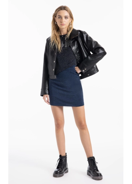 Saia Jersey Lurex  Ellus Marinho