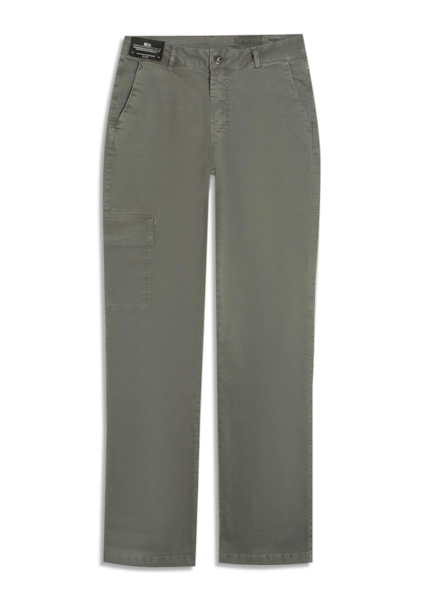 Calça Color Twill Power Reta Cargo Verde Oliva
