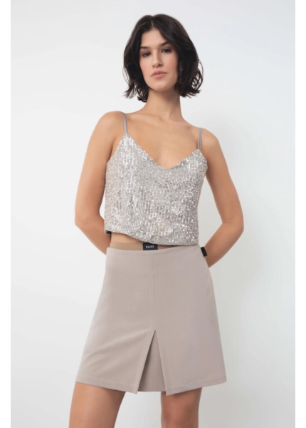 Blusa Paete Glow Sleeveless Top Prata