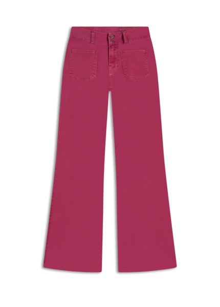 Calça Vintage Denim Color Flare Magenta