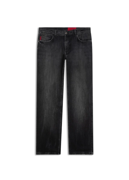 Calça Intense Black Straight Lav. Escuro C/ Tie Dye