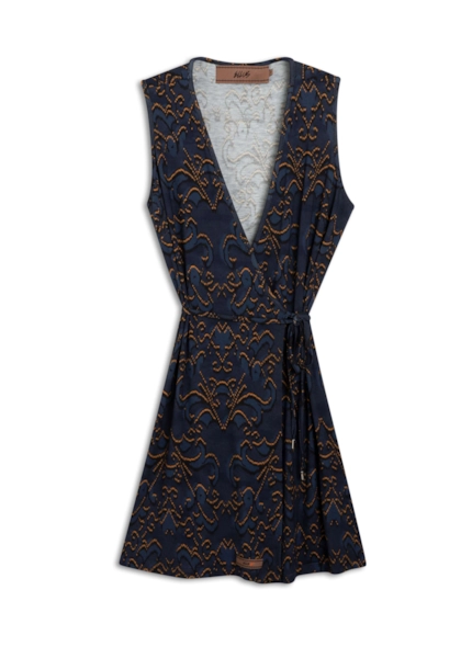 Vestido Ikat Dress Ellus Old Purple