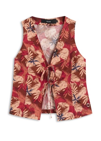 Blusa Flower Power To Tie Vermelho
