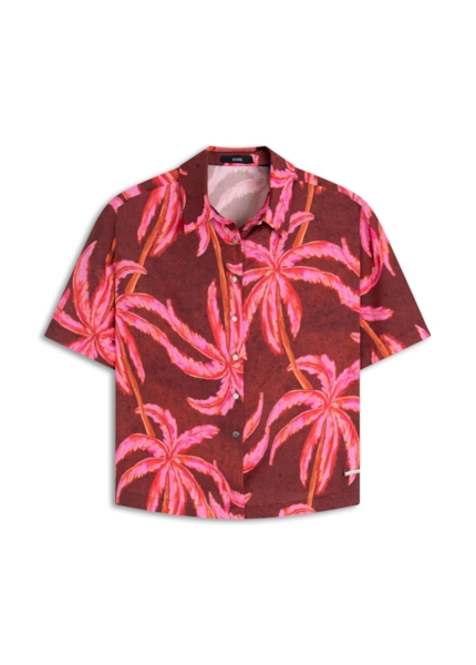 Camisa Palms Summer Petit Vermelho