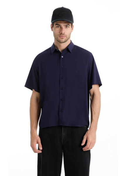 Camisa Vintage Xangai Fusioned Dark Navy